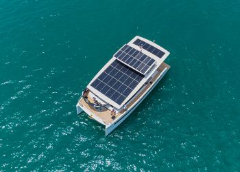 First Silent 60 oceangoing solar electric catamaran with kite wing launched