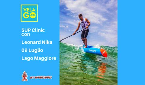 Sup Clinic con Leonard Nika sul lago Maggiore