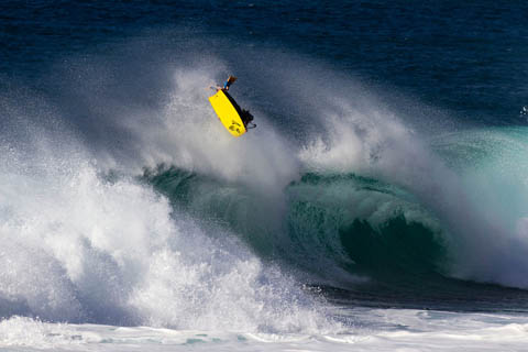Waimea Tavola da Bodyboard Ergonomica Nera in Espanso Surf Sport Acquatico 