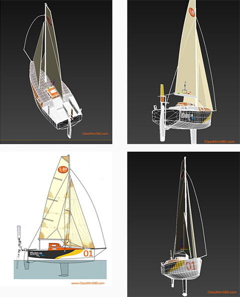 mini 5.80 sailboat