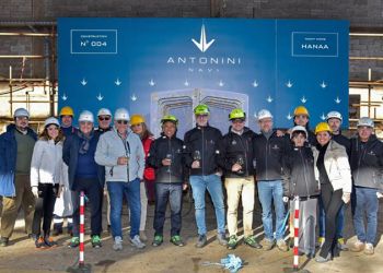 Antonini Navi festeggia la posa della chiglia dell’Explorer Yacht 32 M