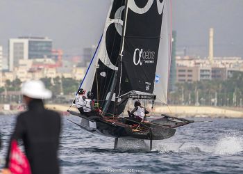 Nine races on the first day of the Youth Foiling Gold Cup Grand Final in Barcelona