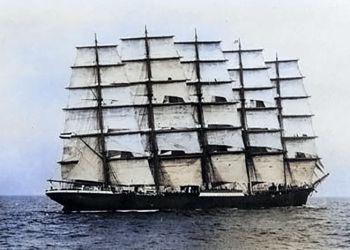 Il veliero Preussen che affondò a Dover. Uno dei più grandi mai costruiti