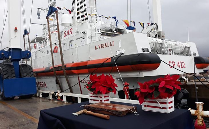Varata a Messina la nuova nave della Guardia Costiera. Porterà il nome di Aurelio VISALLI, Medaglia d'Oro al Valor di Marina “alla memoria”
