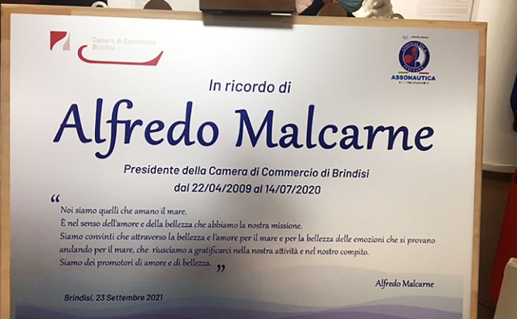 Assonautica Italiana: intitolata la Sala convegni della CCIAA di Brindisi alla memoria di Alfredo Malcarne
