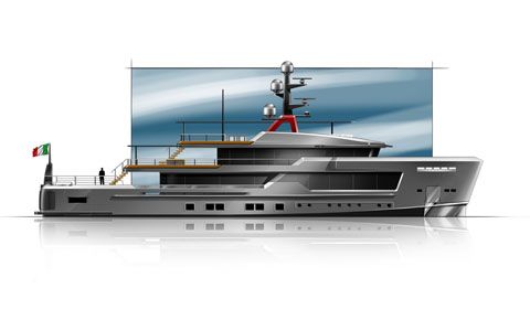 Alfarosso è il nuovo Explorer Yacht firmato CRN e Francesco Paszkowski Design