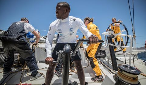 Bermuda's Mustafa Ingham leads the charge as the first Volvo Ocean Race Academy Apprentice