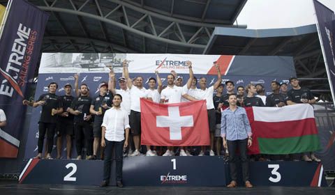Alinghi, il team di Ernesto Bertarelli, conquista il titolo di campione 2018 delle Extreme Sailing Series