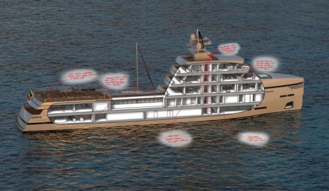 Tommaso Spadolini svela i dettagli del layout del concept Rosetti Superyachts 85m supply vessel