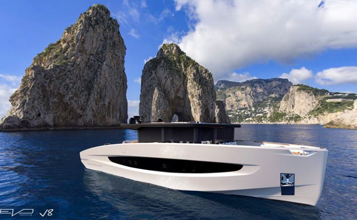 EVO Yachts svela i rendering di EVO V8, ammiraglia destinata a lasciare il segno