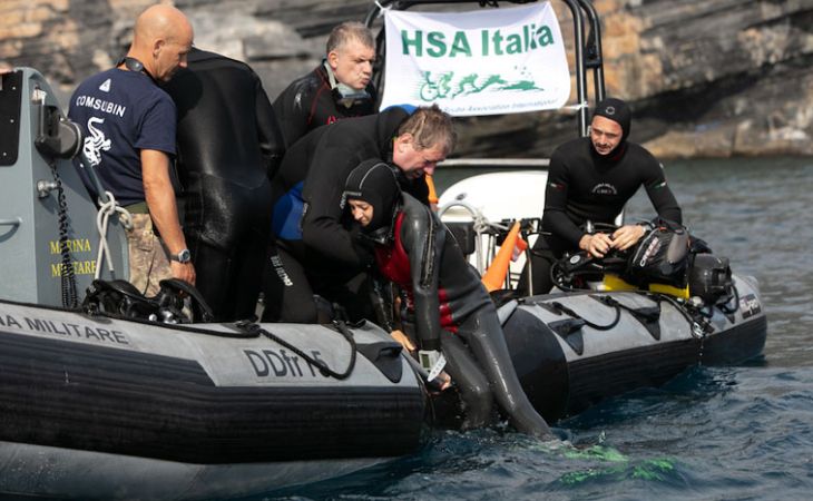 Le Grazie - Spezia, insieme in immersione a Porto Venere, sinergia tra HSA e COMSUBIN - Marina Militare Italiana