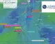 Mappa digitale con rotte e posizioni dei concorrenti della Golden Globe Race vicino a Capo Verde e costa africana