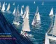 Flotta di barche a vela in regata nel Golfo di Trieste con logo LNI e date degli eventi