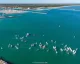Regata di Optimist all'interno delle dighe di Marina di Ravenna vista dall'alto