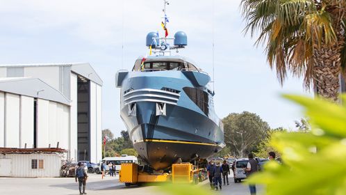 Mould-breaking new 36m support ship PHI Phantom launched by Alia Yachts